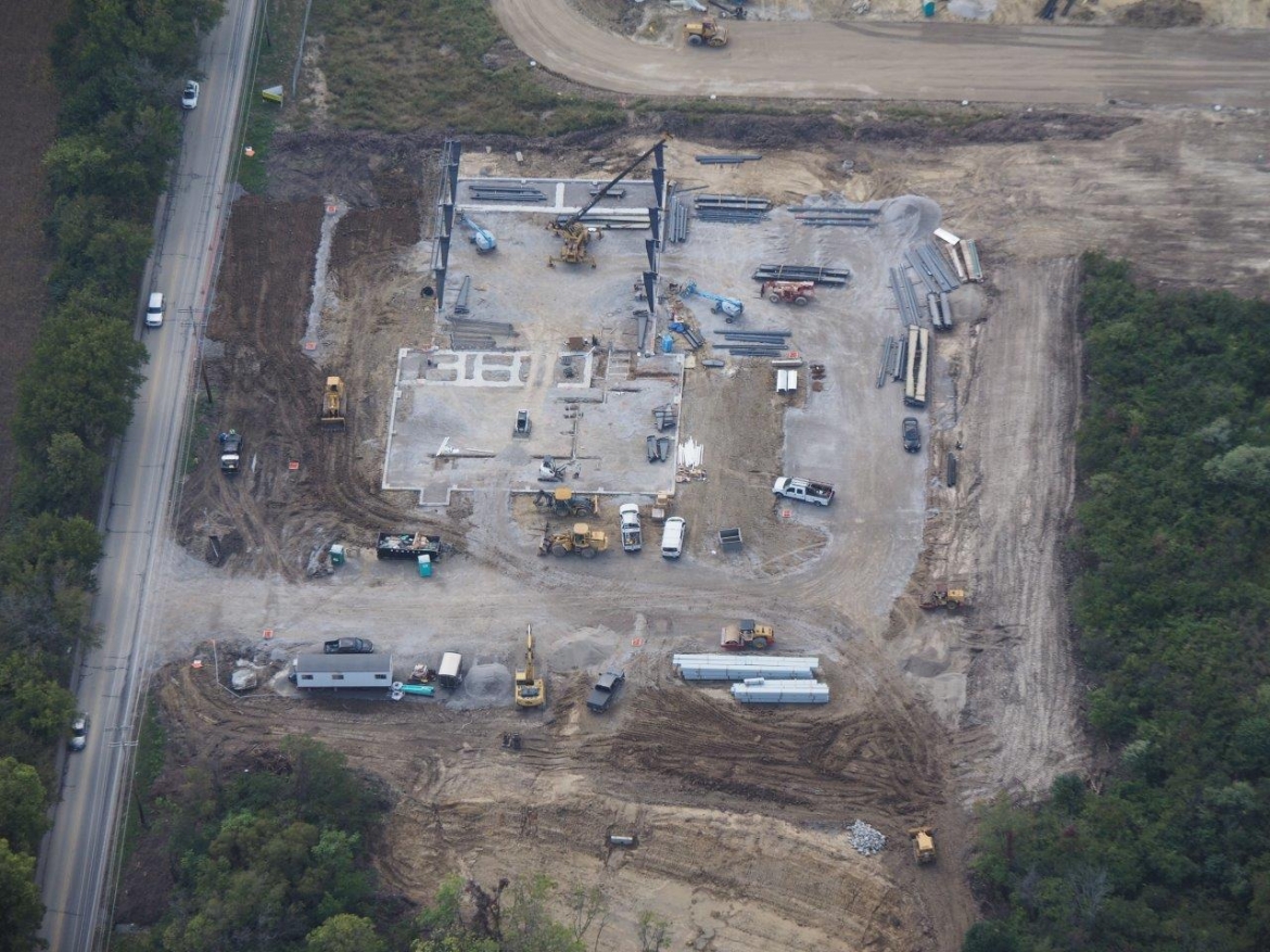 arial view of construction